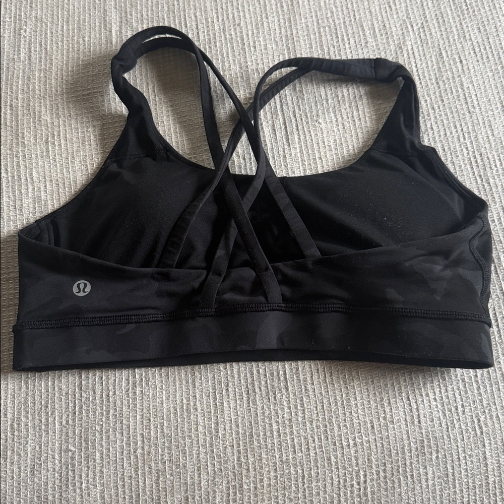 Black camo lululemon sports bra size 10 - Picture 2 of 3